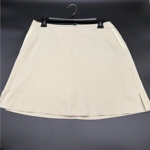 Lady Hagen Women’s Beige Golf Skort ,Size 8 Pockets Side Slit Performance Active